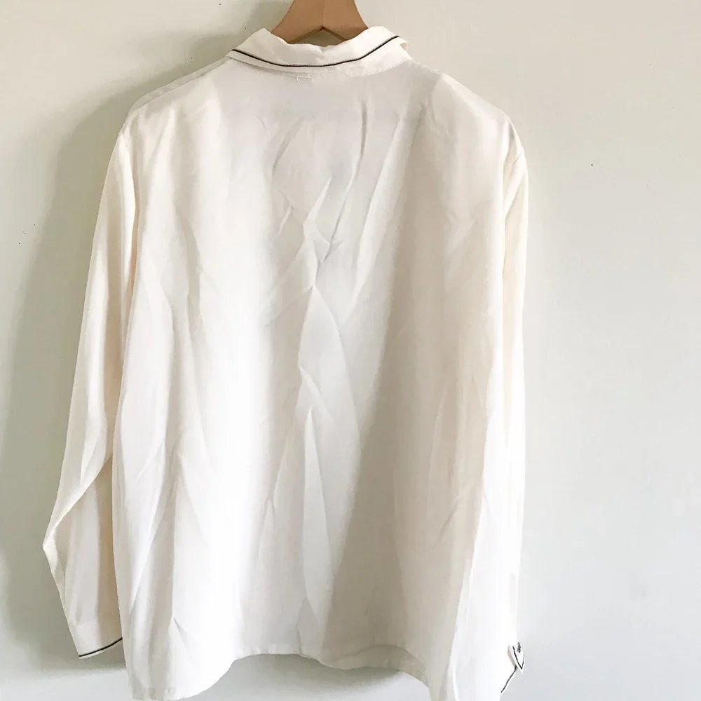 Koret Vintage Cream Victorian Embellished Blouse - Picture 7 of 9